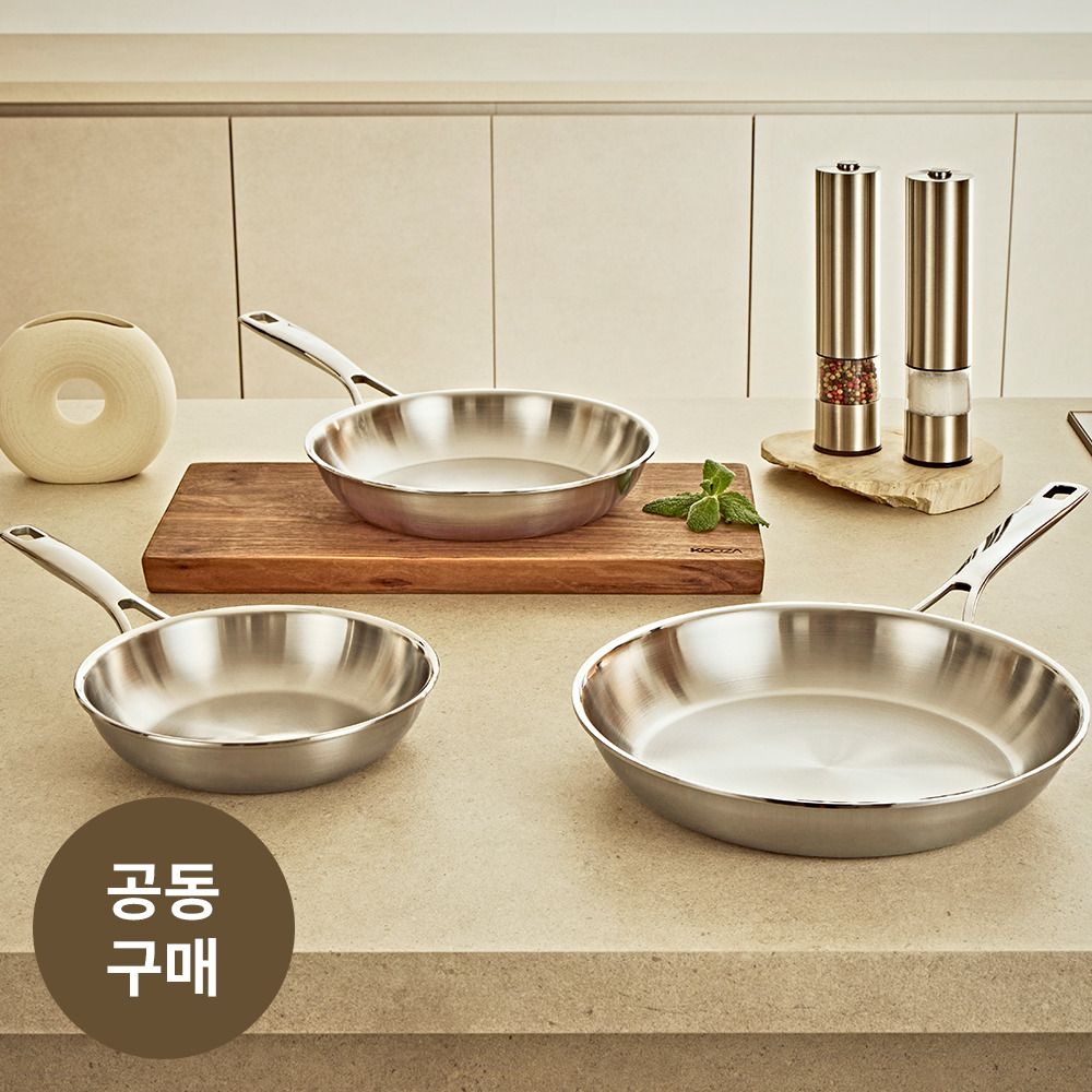 [미슐랭 셰프 Pick] 쿠자 316Ti 라인티탄 스킬렛•스퀘어 소테 5종
