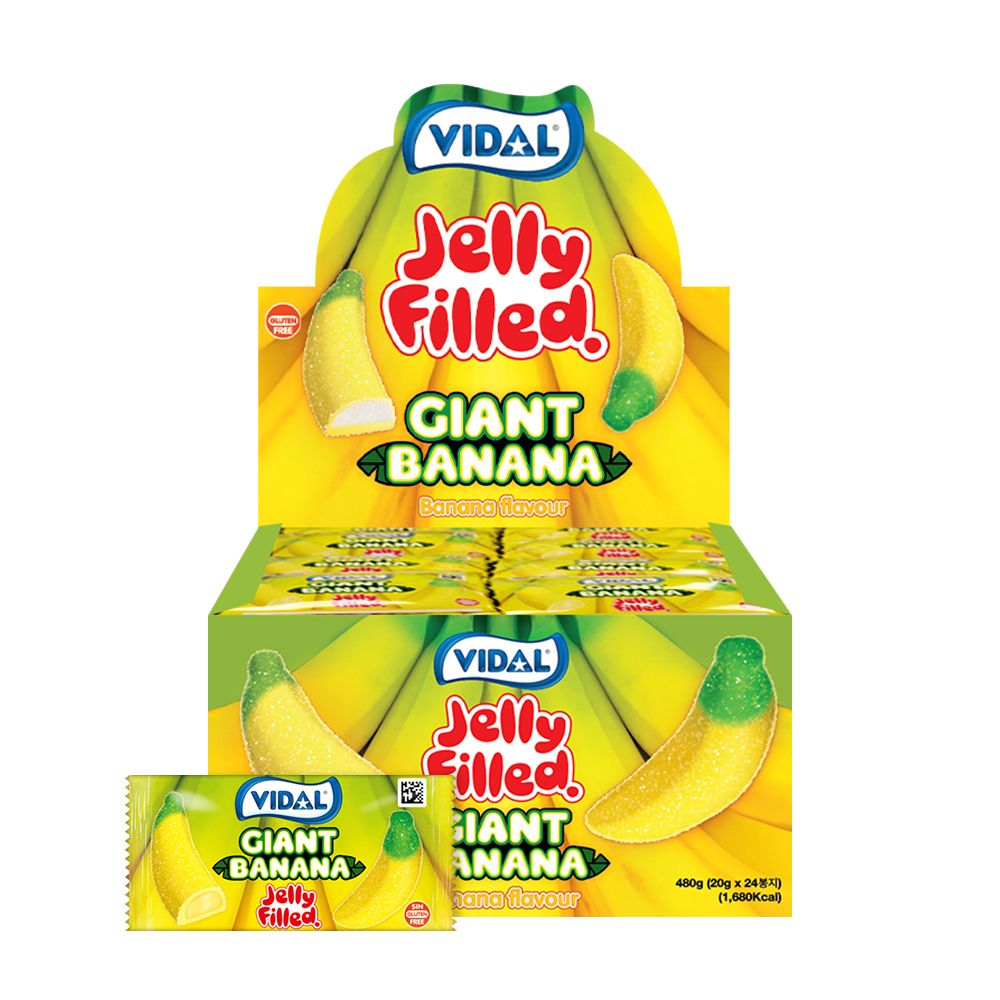 [VIDAL] 자이언트 바나나향 젤리필드 20g x 24입 (디스플레이형)