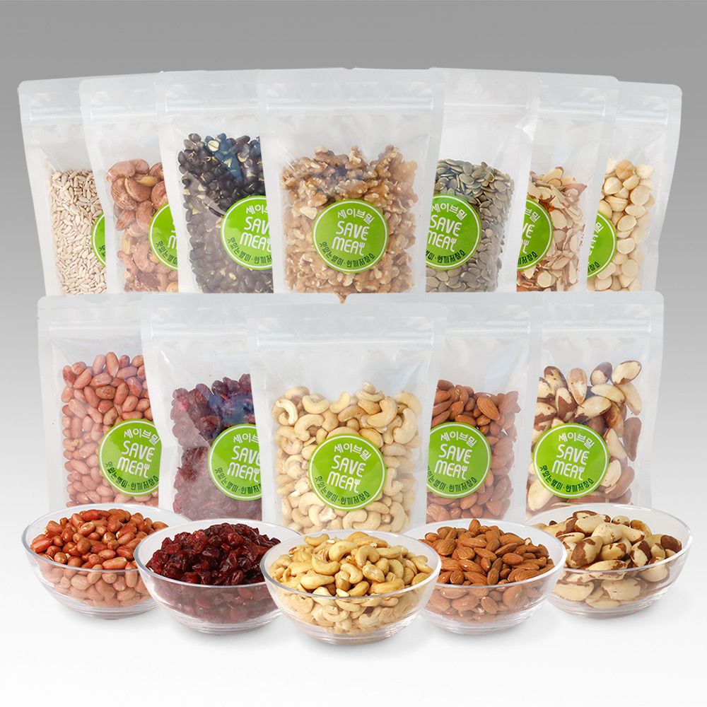 [건강간식] 인기 '견과류 12종' 골라담기 / 볶음땅콩 캐슈넛 브라질너트 아몬드