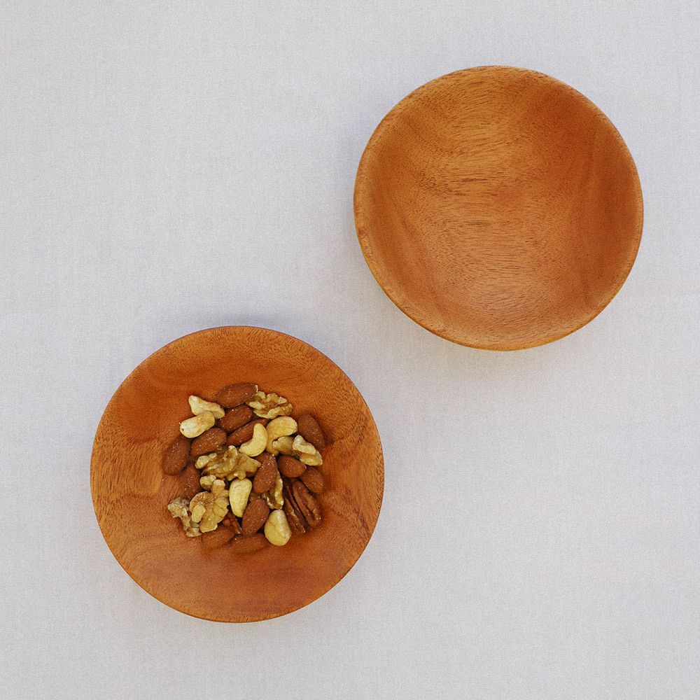 [부엌다옴] 1+1 마호가니 원목 깊은접시 소 (총2개)