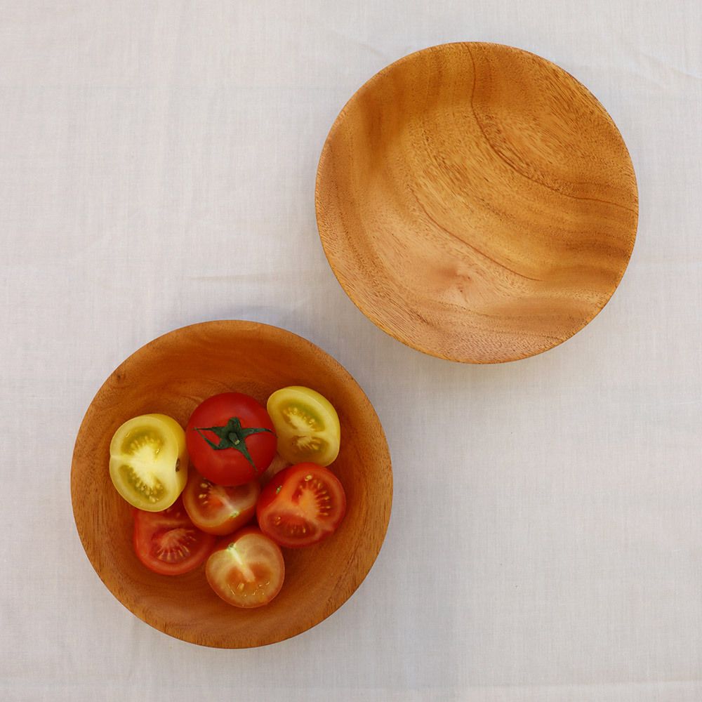 [부엌다옴] 1+1 마호가니 원목 깊은접시 중 (총2개)