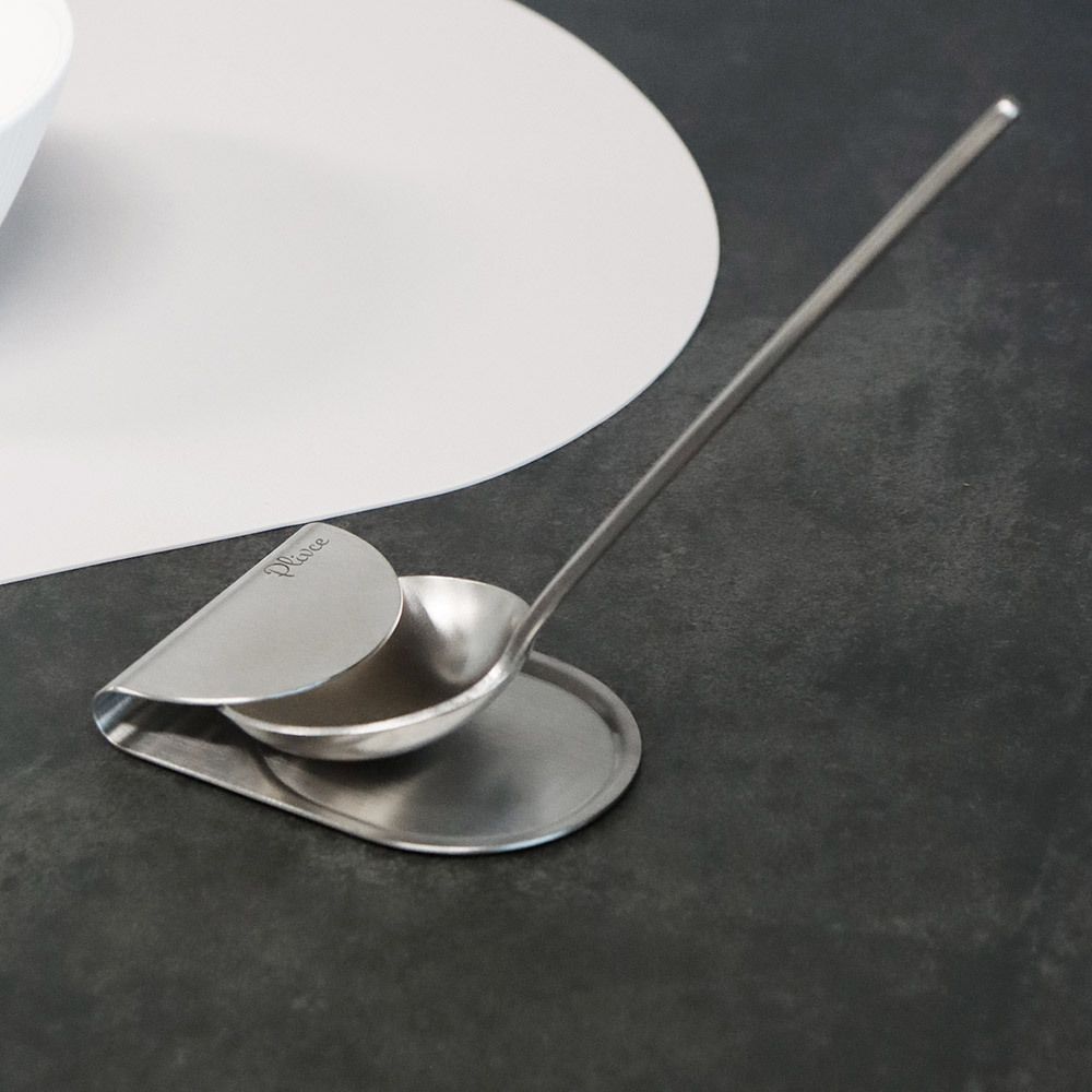 [플리비체] 스텐304 국자+받침대 세트 (소)