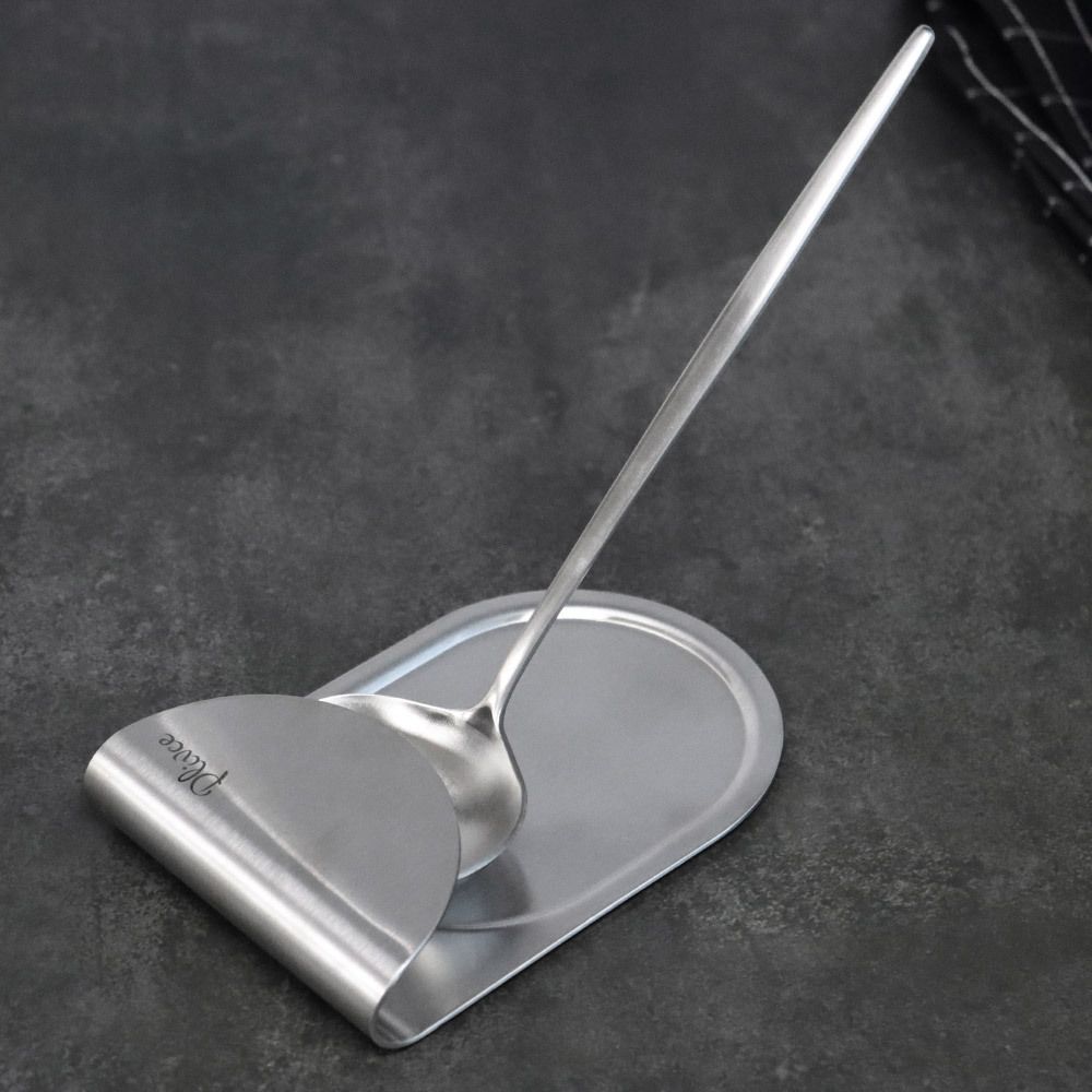 [플리비체] 스텐304 국자+받침대 세트 (대)