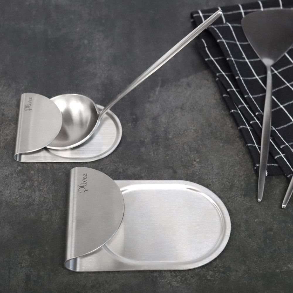 [플리비체] 스텐304 국자받침대 소+대 세트