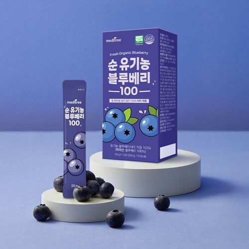 미국산 순 유기농 NFC착즙 블루베리 스틱100 14포 2박스