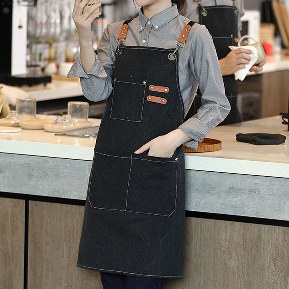 탄탄캔버스 방수앞치마 멀티포켓 길이조절형 컬러4종