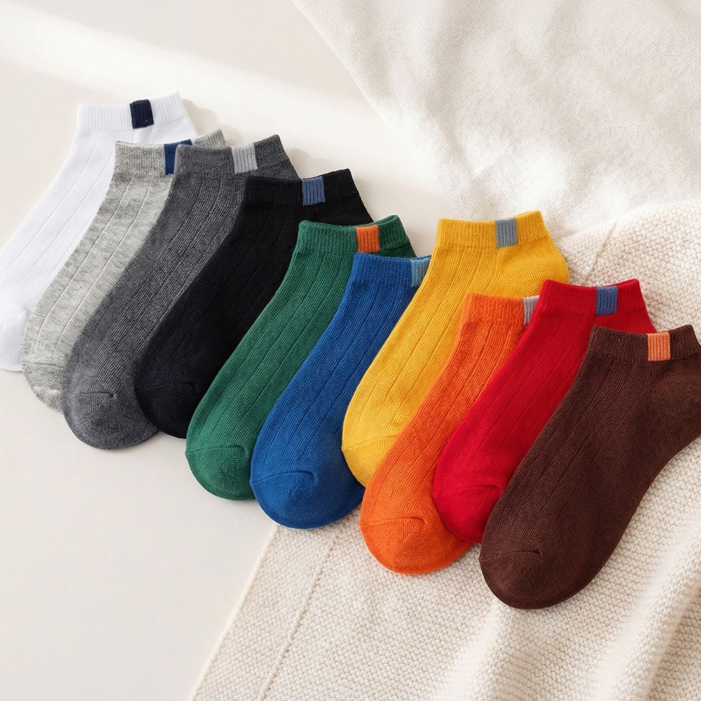 [5+5] 스포티 컬러포인트 발목양말 (총 10켤레세트)