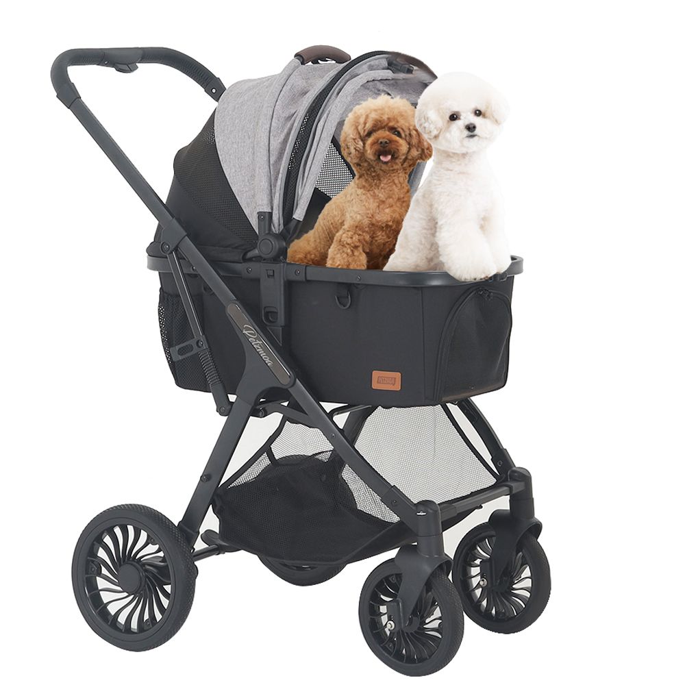 [페츠모아] 프리미엄 애견유모차 접이식 시트분리형 개모차 펫모차 