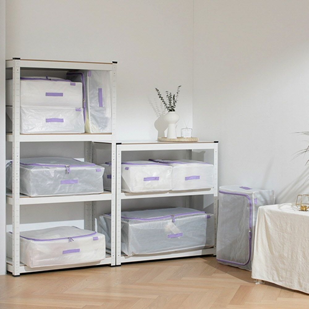 [까사앤지오] 스토라 수납박스 양방향 지퍼 접이식 리빙 폴딩박스 옷정리함