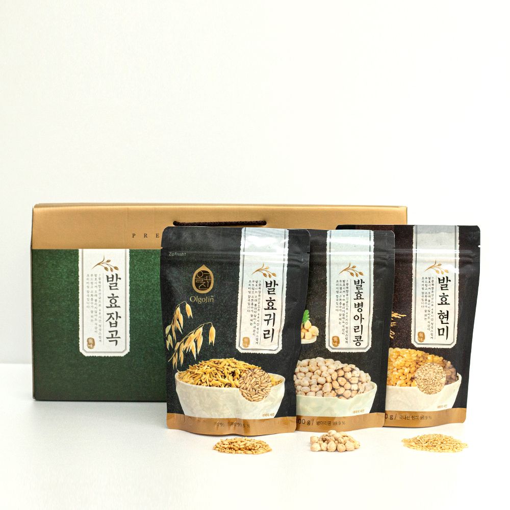 [올고진] 발효잡곡 500g 3종 (현미,병아리콩,귀리)