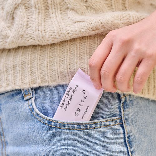 생활공작소 포켓 미니 물티슈 8매 8팩