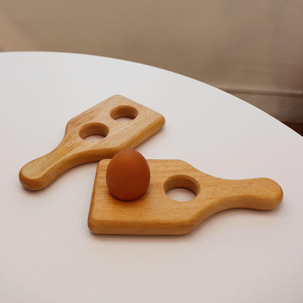 [부엌다옴] (99.9%항균) 마호가니 원목 에그트레이 2구