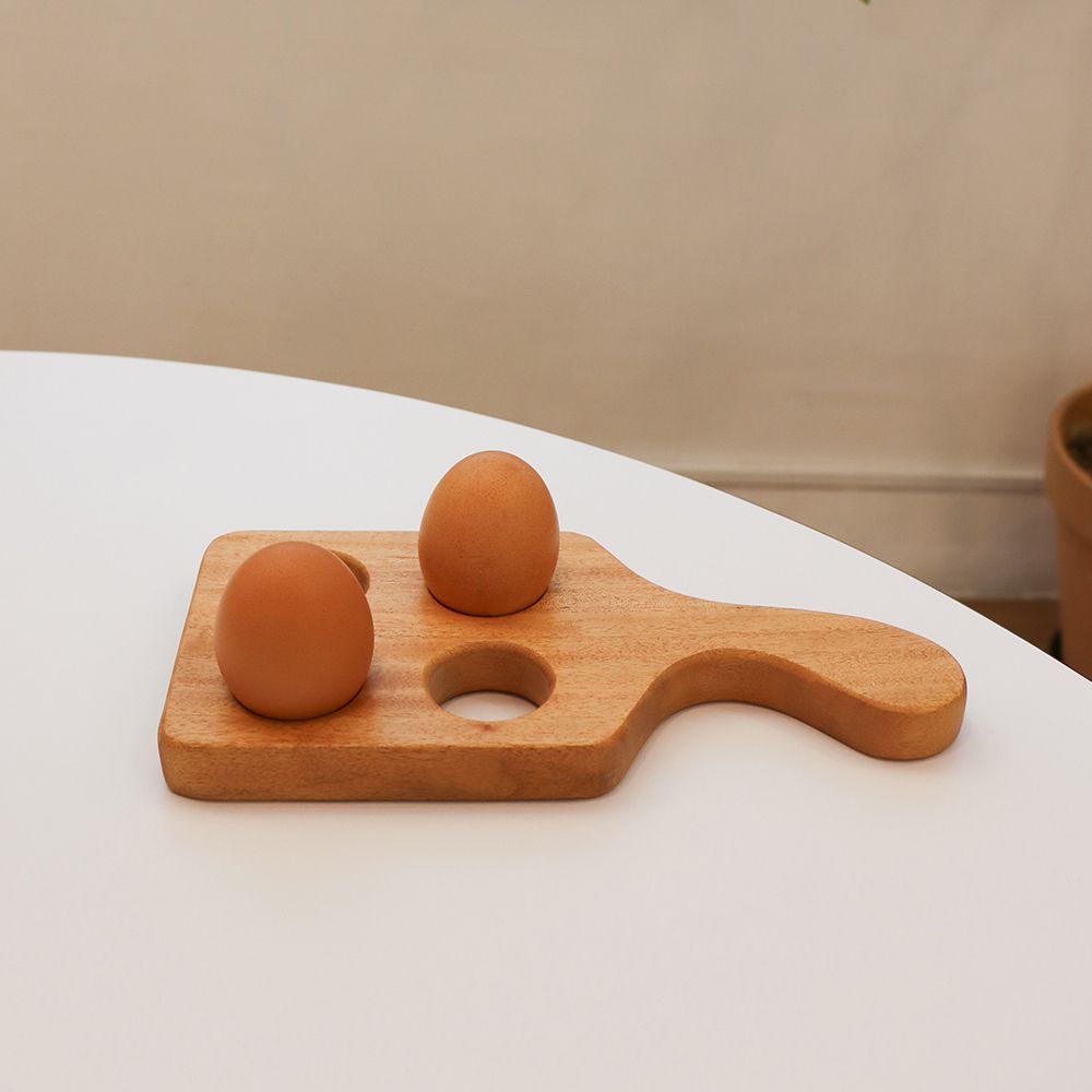 [부엌다옴] (99.9%항균) 마호가니 원목 에그트레이 4구