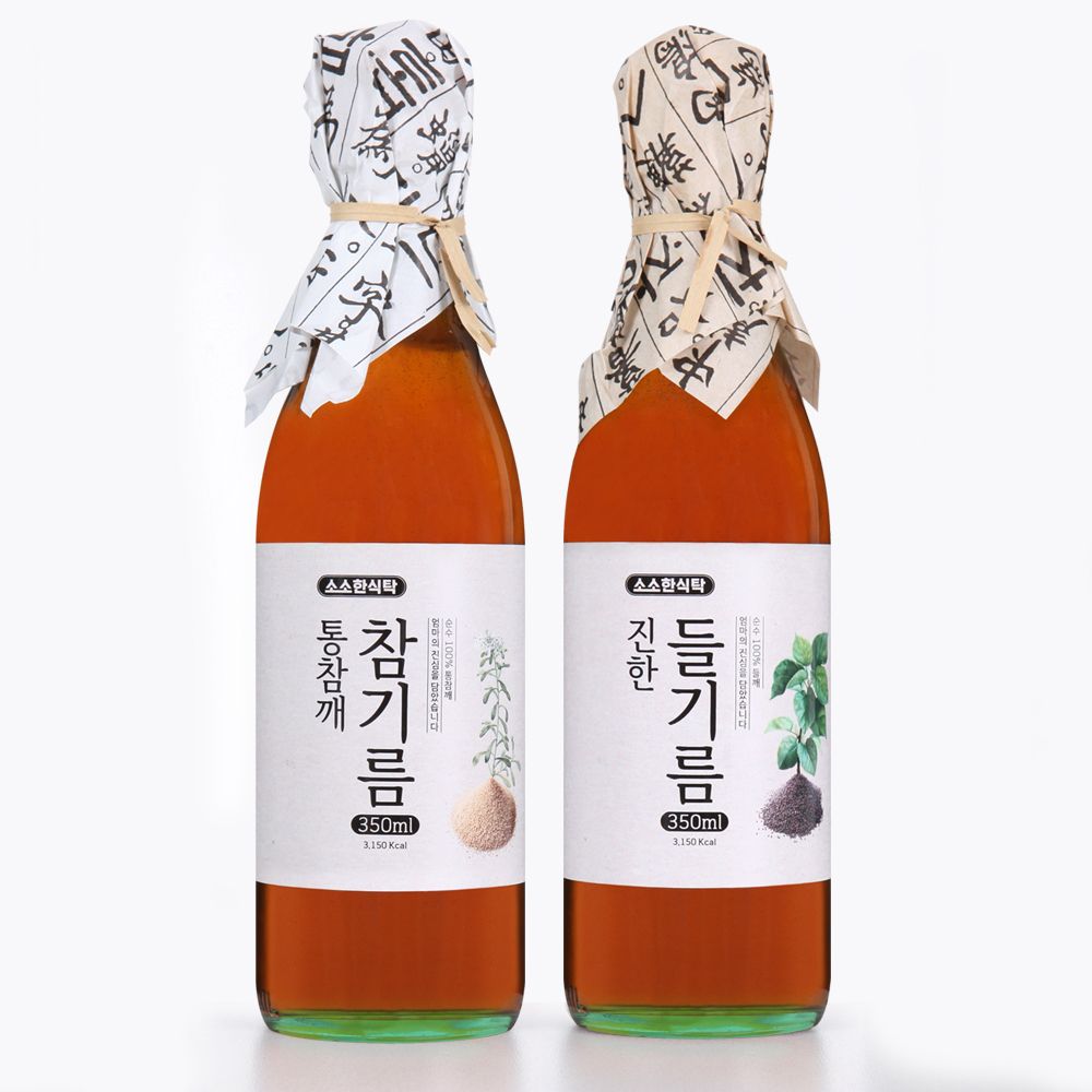 소소한식탁 통참깨 100% 전통압착 참기름 &들기름