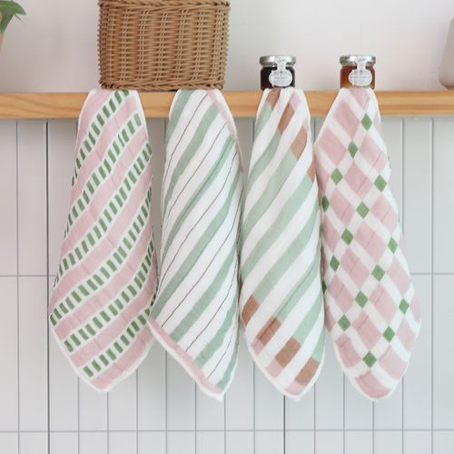 하라다 키요이 카야 7겹 프린트 키친크로스 행주 30*30cm 모던 스트라이프