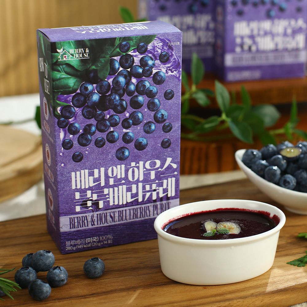 1+1 한포에40알! 100% 블루베리 퓨레 총2박스(28포)