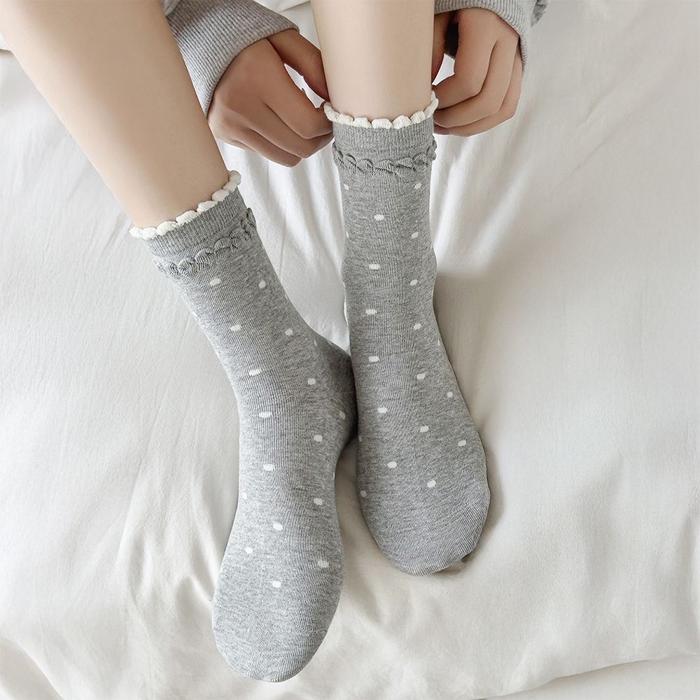 [5종세트] 도트패턴 러블리 양말세트