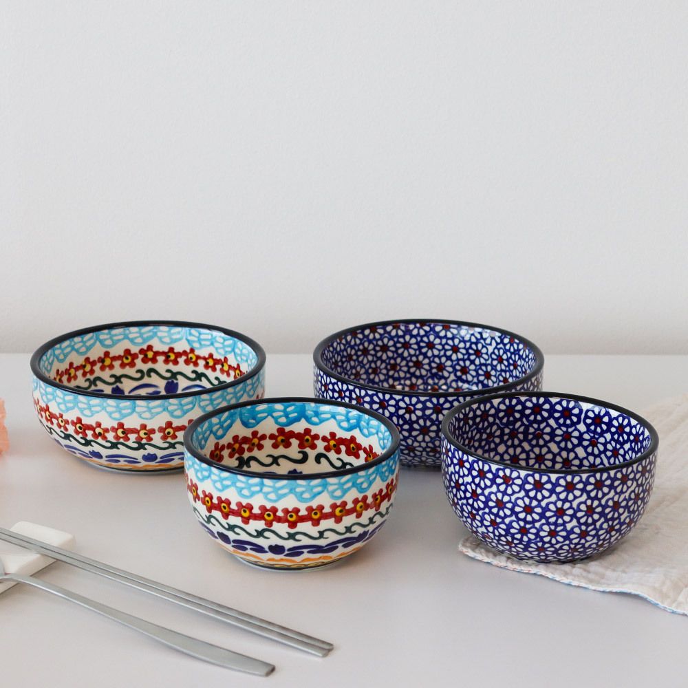 [파뷔에] 2+2 잘리피에 공기대접 2인세트 (네이비 믹스) (공기2+대접2)