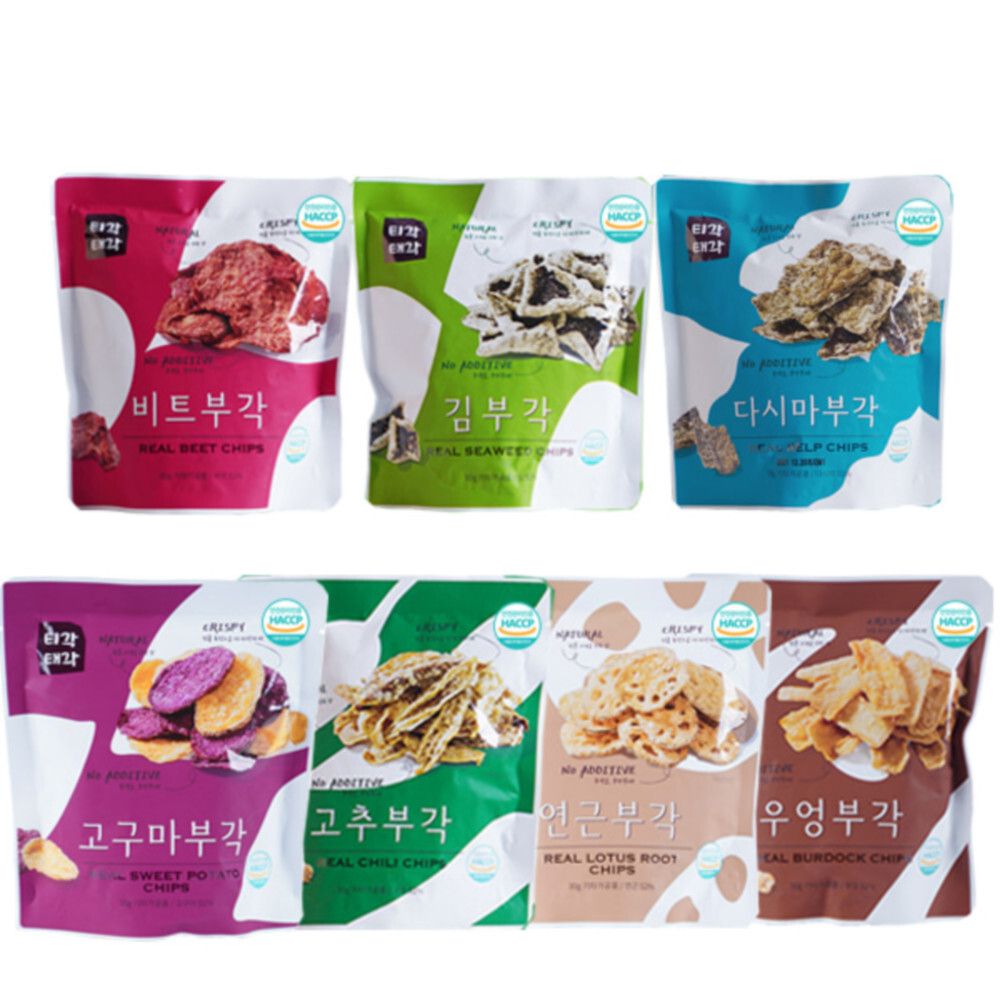 [맛다움] 속초명물 바삭바삭 부각(고추+우엉+고구마+비트+김+연근+다시마)x각30g