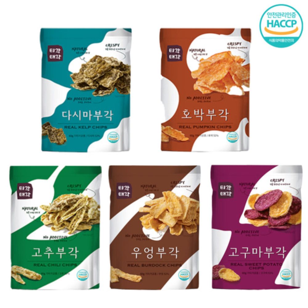 [맛다움] 속초명물 바삭바삭 부각(다시마+호박+고추+우엉+고구마)x각60g