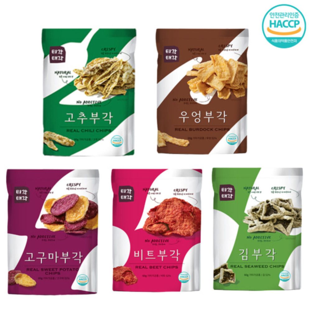 [맛다움] 속초명물 바삭바삭 부각(고추+우엉+고구마+비트+김)x각60g