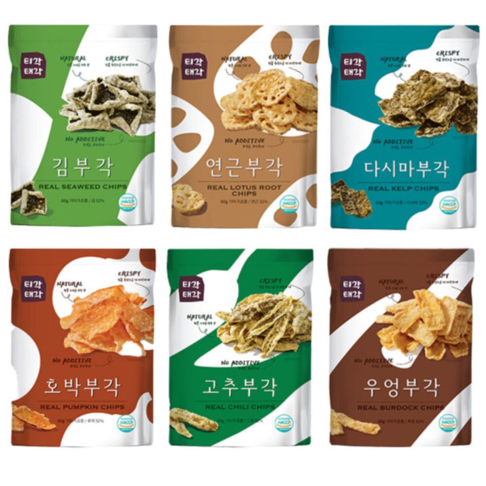 [맛다움] 속초명물 바삭바삭 부각(김+연근+다시마+호박+고추+우엉)x각60g