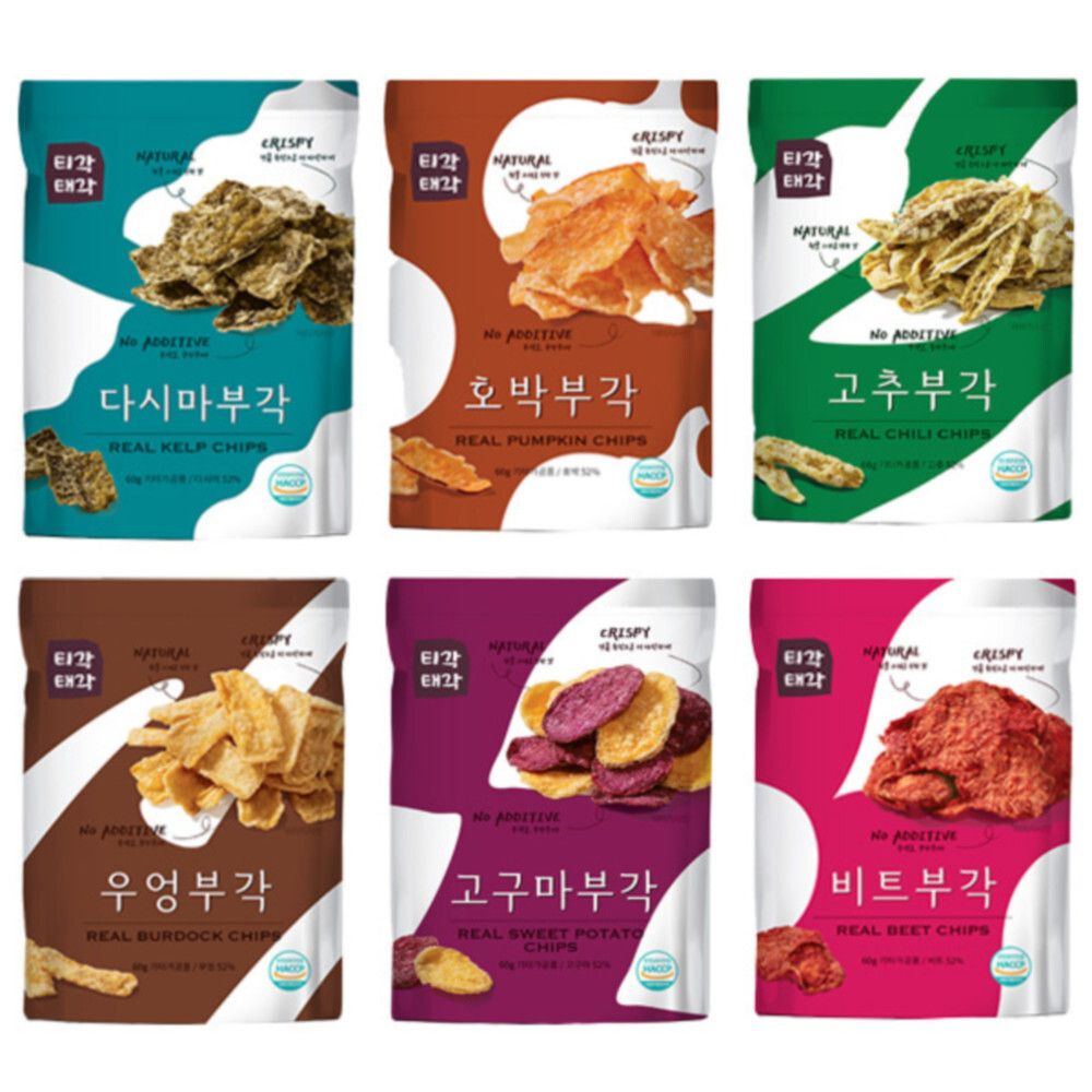 [맛다움] 속초명물 바삭바삭 부각(다시마+호박+고추+우엉+고구마+비트)x각60g