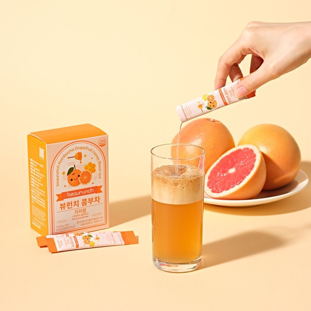 1+1 제로슈가! 자연발효 뷰런치 콤부차 2박스(30포) 4가지맛