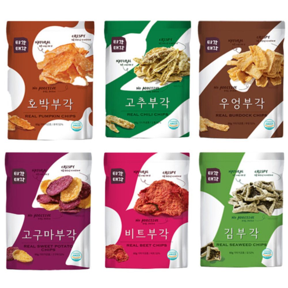[맛다움] 속초명물 바삭바삭 부각(호박+고추+우엉+고구마+비트+김)x각60g