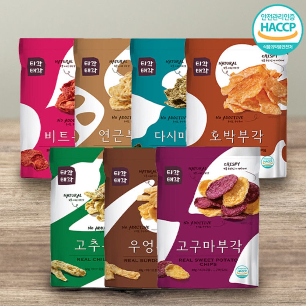[맛다움] 속초명물 바삭바삭 부각(연근+다시마+호박+고추+우엉+고구마+비트)x각60g