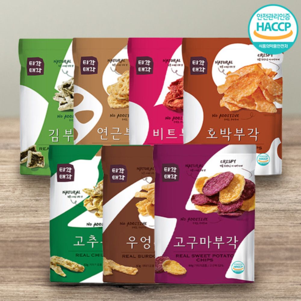[맛다움] 속초명물 바삭바삭 부각(호박+고추+우엉+고구마+비트+김+연근)x각60g