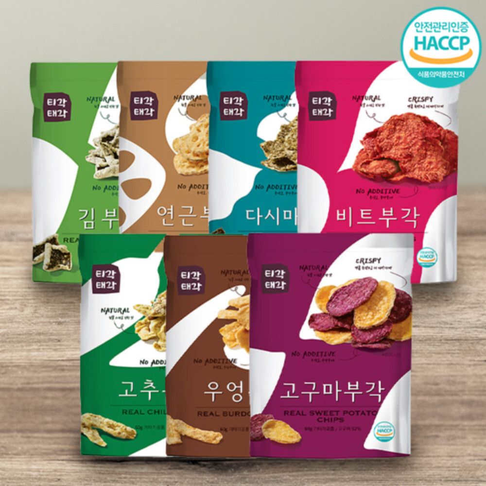 [맛다움] 속초명물 바삭바삭 부각(고추+우엉+고구마+비트+김+연근+다시마)x각60g