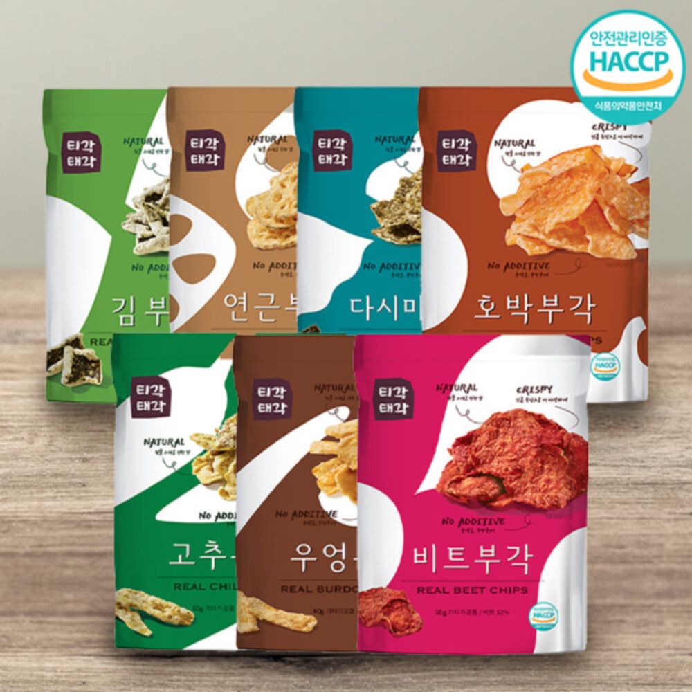 [맛다움] 속초명물 바삭바삭 부각(비트+김+연근+다시마+호박+고추+우엉)x각60g
