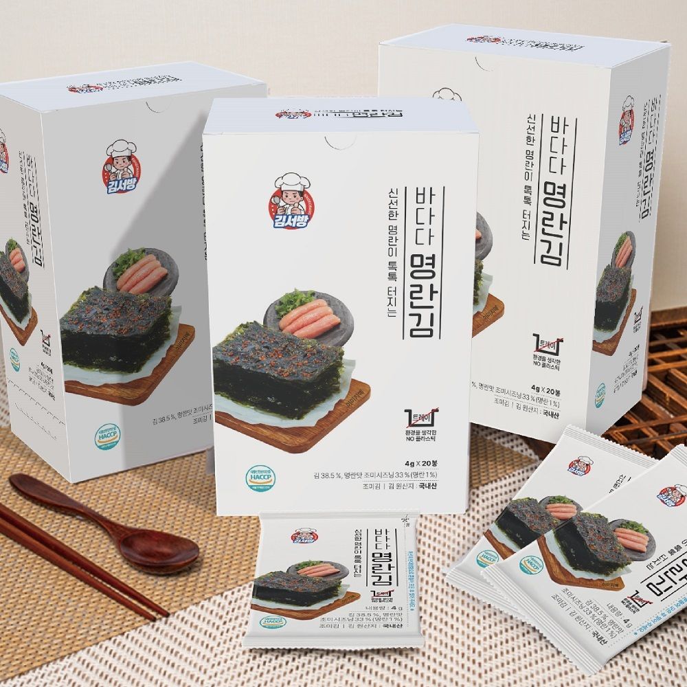 [알뜰특가] 매콤단백 바다다 명란김 / 고소한 체다치즈 치즈김 (2종)