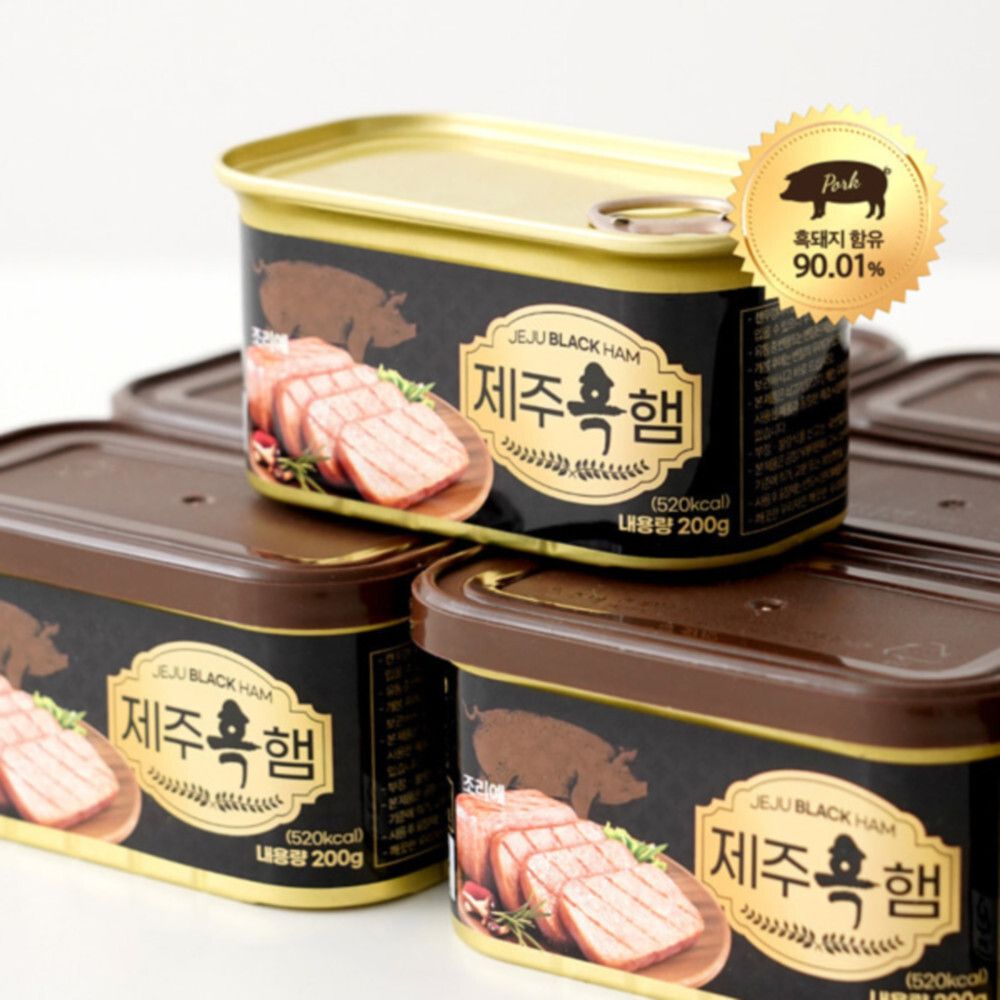 [제주마씸] 제주 흑돼지 캔햄 200gx5캔