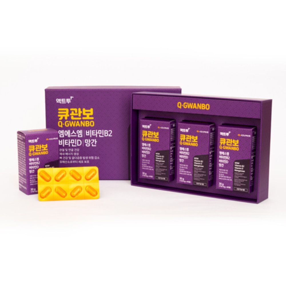 [액트투] 큐관보 750mgx120정/비타민D/망간/MSM/비타민B2/뼈건강/관절건강