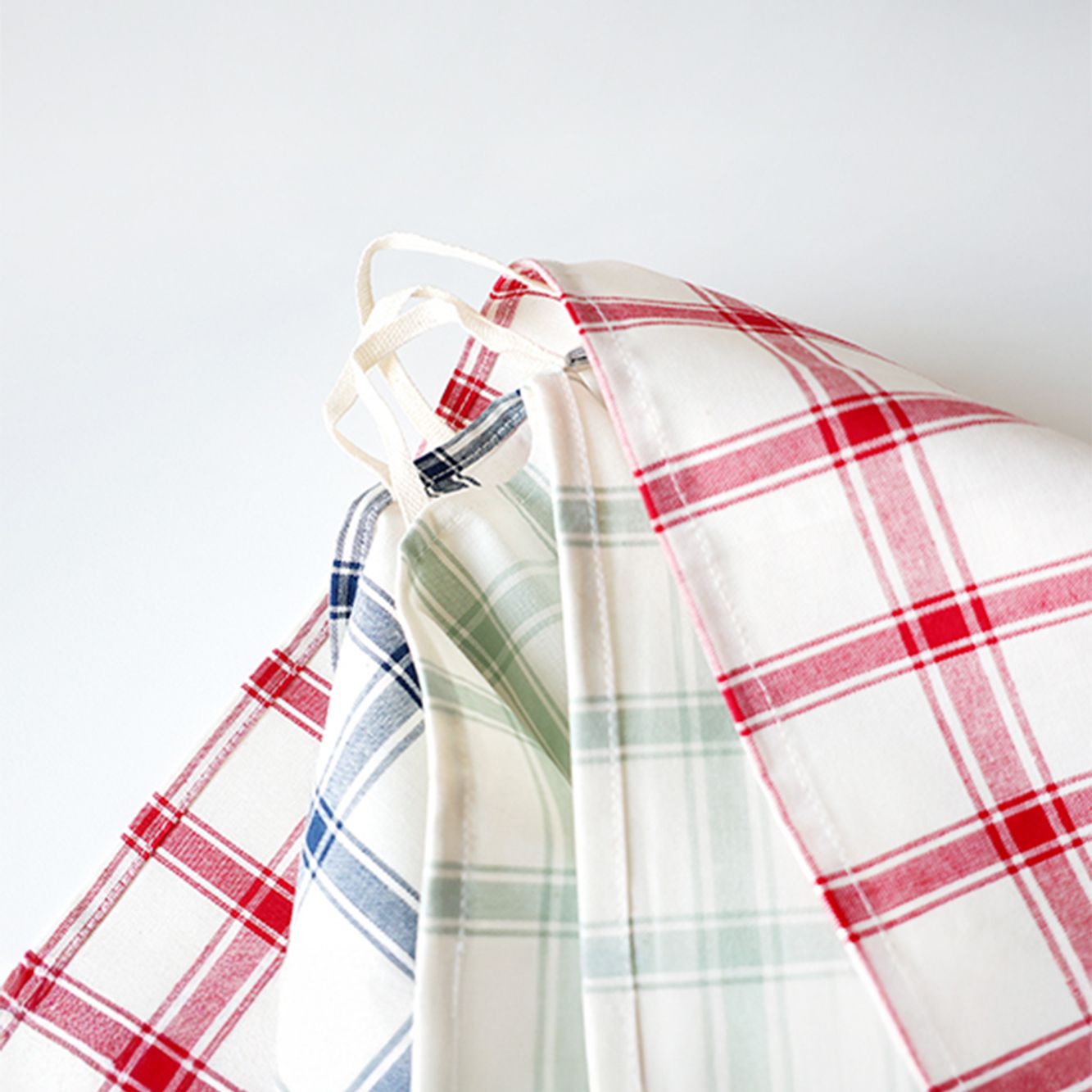 코티지 체크 키친크로스