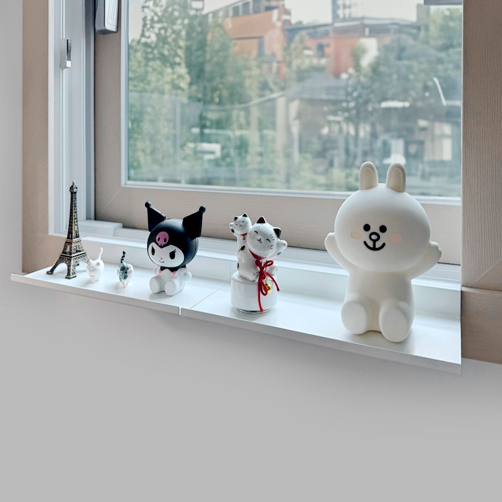 [리본제이]다용도 철제 창틀 선반 2P세트 (+자석후크) / 창문 화분 정리대