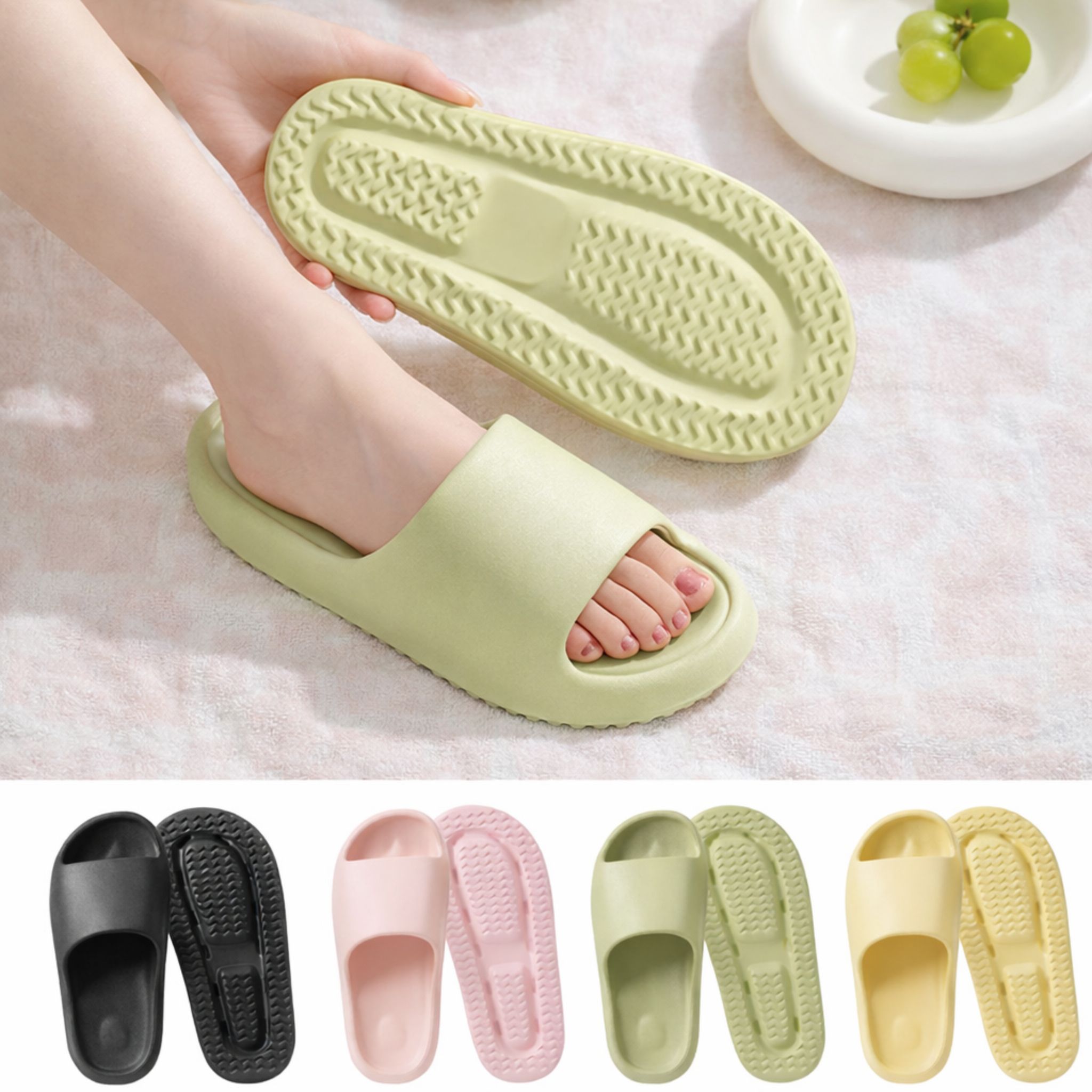 [1+1] 무중력 도톰 슬리퍼 층간소음 방지 EVA 실내화 욕실화겸용