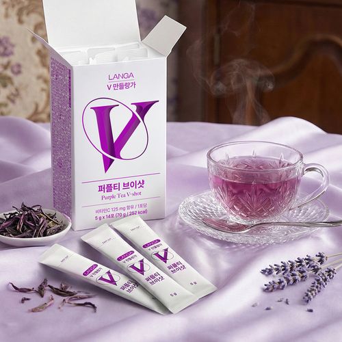 퍼플티 붓기차 콜라겐 비타민 이너뷰티 브이샷 블루베리맛 2박스(28포)