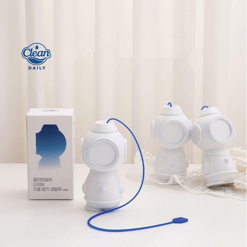 1+1 클린데일리 다이버 자동 변기세정제(자몽향) 2개