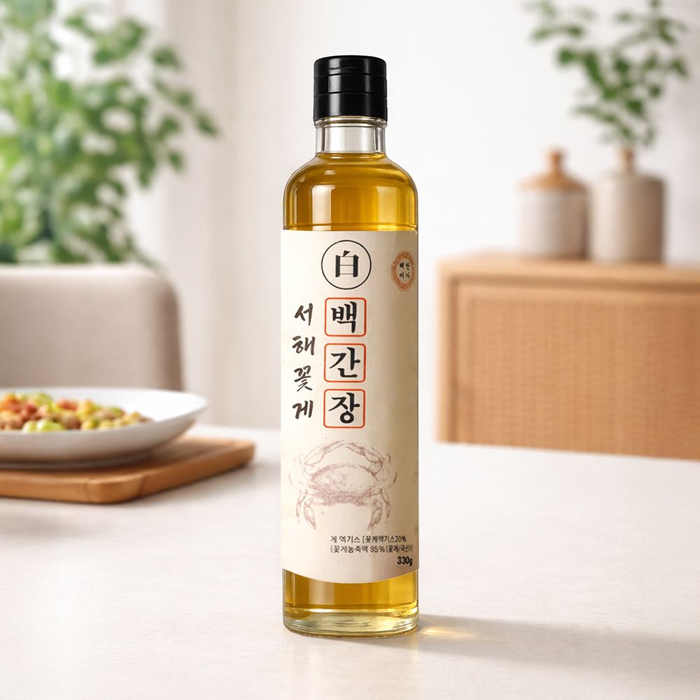 100% 국내산 서해 꽃게 백간장  330g X 5병