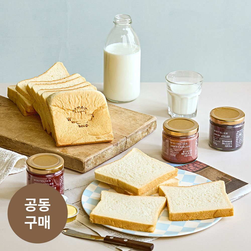 [하루 180개 한정] 줄 서서 먹는 화이트리에 프리미엄 생식빵 & 수제잼 3종
