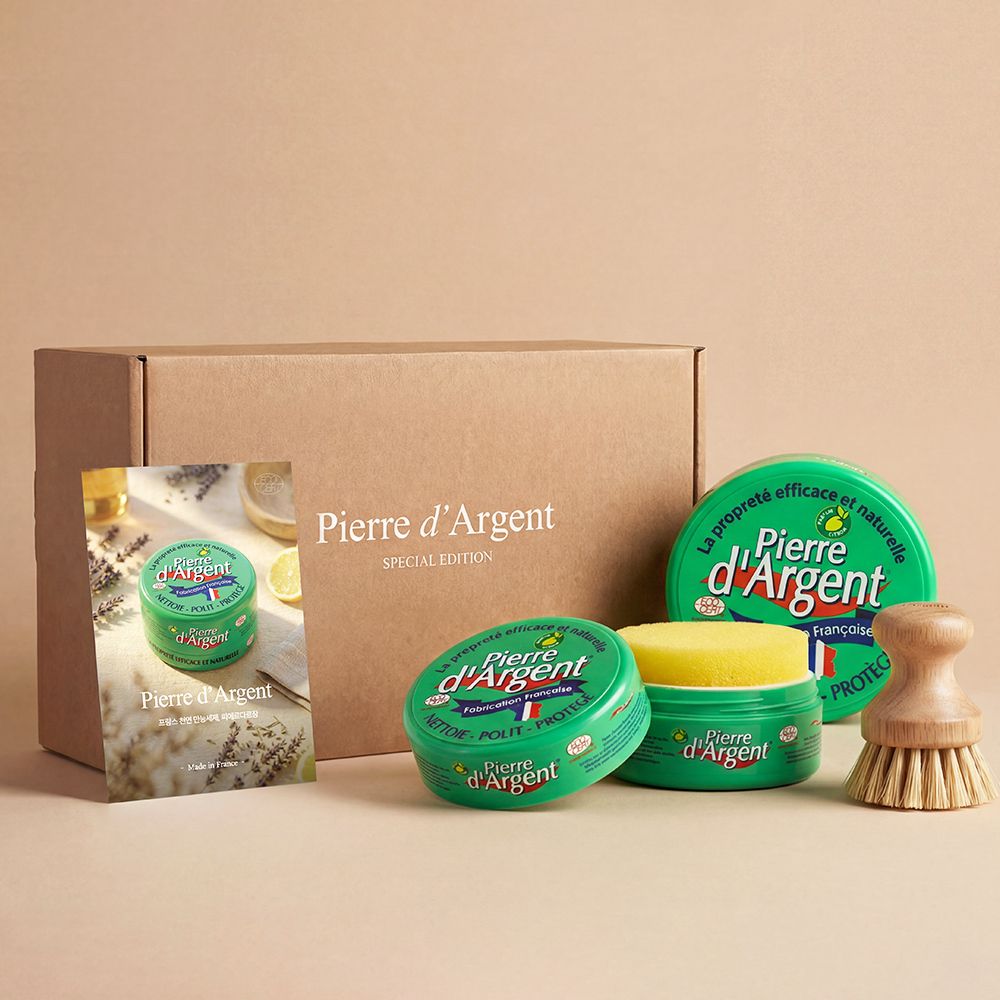 [선물포장] 프리미엄 프랑스 세정제 피에르다르장 기프트세트 (본품2+팟브러쉬)