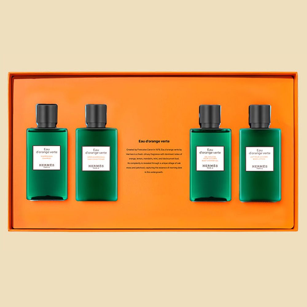 [Hermes] 에르메스 오도렌지 헤어&바디 트래블 4종키트(신형) + 쇼핑백포함