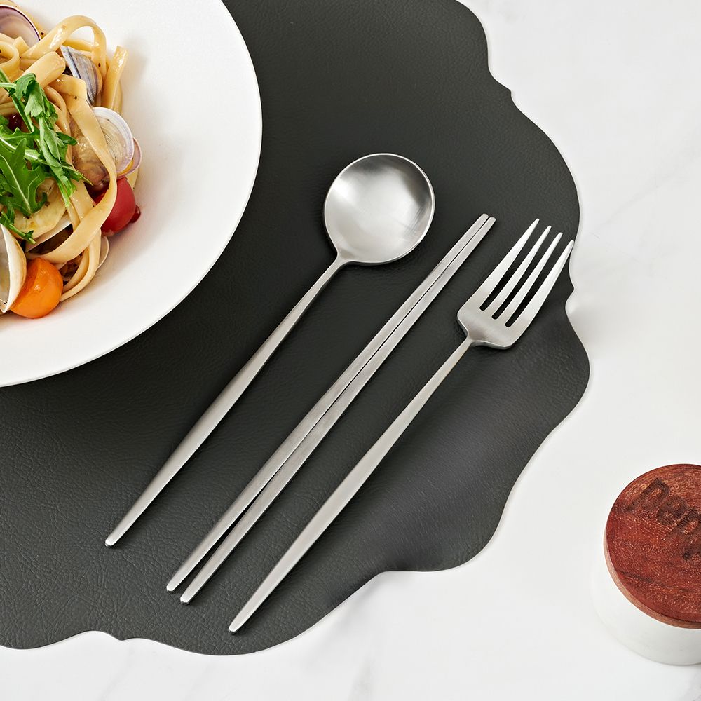 [플리비체] 국산 스텐304 디너 3종세트 (스푼+젓가락+포크)