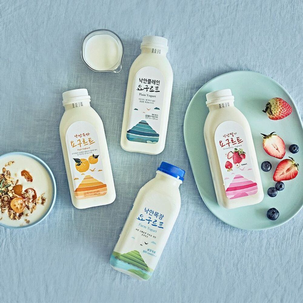 [낙안목장 요구르트] 무항생제 단일원유 발효 요구르트 500ml 3병 / 그릭요거트 100g 2개 