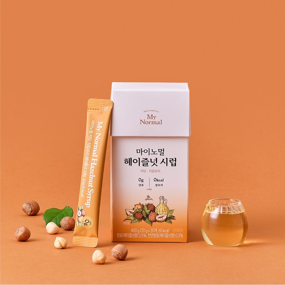 마이노멀 저당 저칼로리 헤이즐넛 시럽 스틱 20g X 20개입