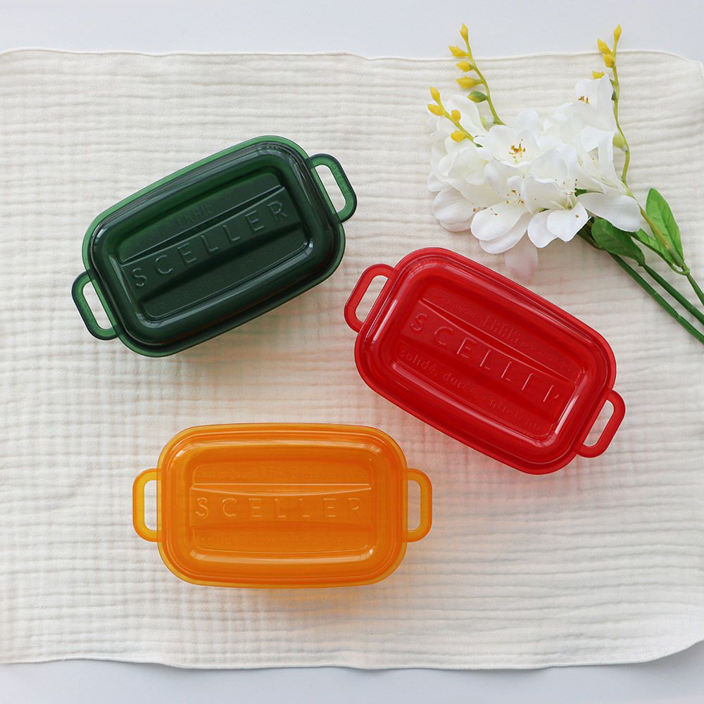 [실리] 젤리 푸드박스 400ml 밀폐용기 3P 세트 (3color)