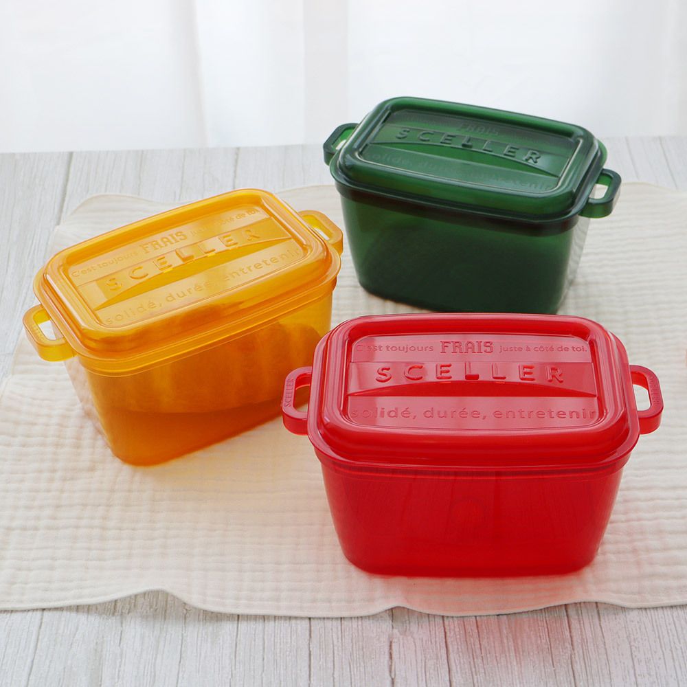 [실리] 젤리 푸드박스 1000ml 밀폐용기 4P 세트 (3color)